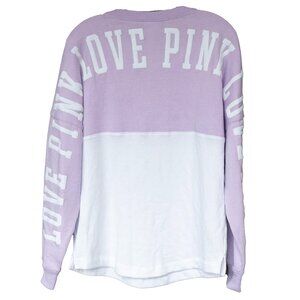 Victorias Secret Jersey Tee Pastel Purple Drop Shoulder Love Pink Long Sleeve